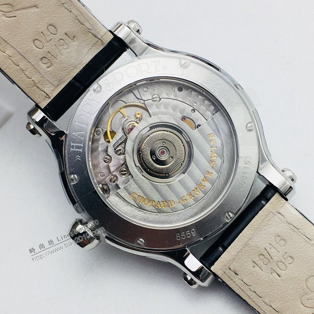 肖邦Chopard機械女士腕表 蕭邦對休閒風格頂級鱷魚皮帶女表  gjs2253